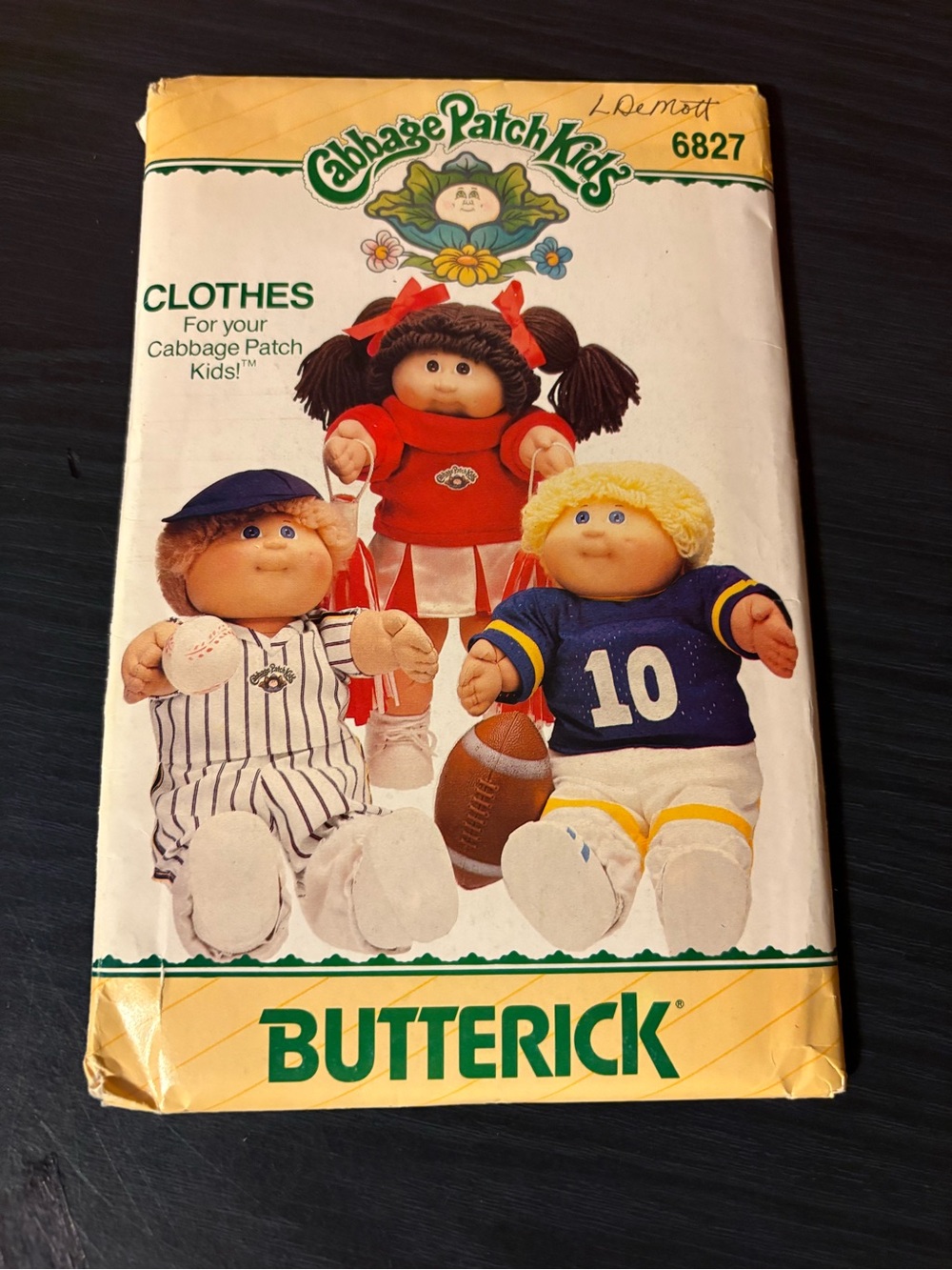 Butterick Cabbage Patch Kids Cheerleader and Sports Outfits uncut